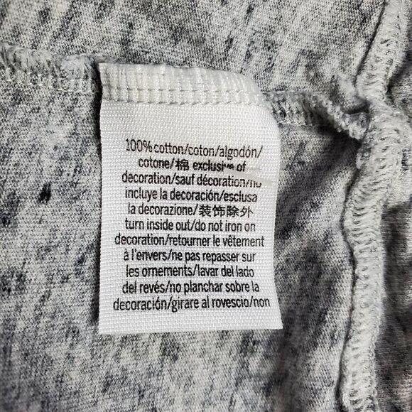 Victoria’s Secret PINK Women’s Gray Heather Drawstring Hem Tee Size L - Picture 6 of 7